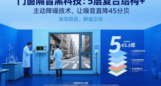 門窗知名品牌隔音黑科技：5層復合結構+主動降噪技術，讓噪音直降45分貝